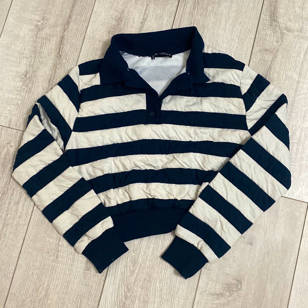 Zara striped rugby sweater